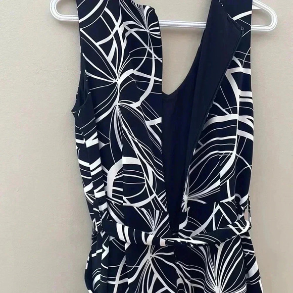 [S]NWOT Carré Noir 2020 Collection Abstract  Pattern Black/White Jumpsuit - Picture 6 of 9